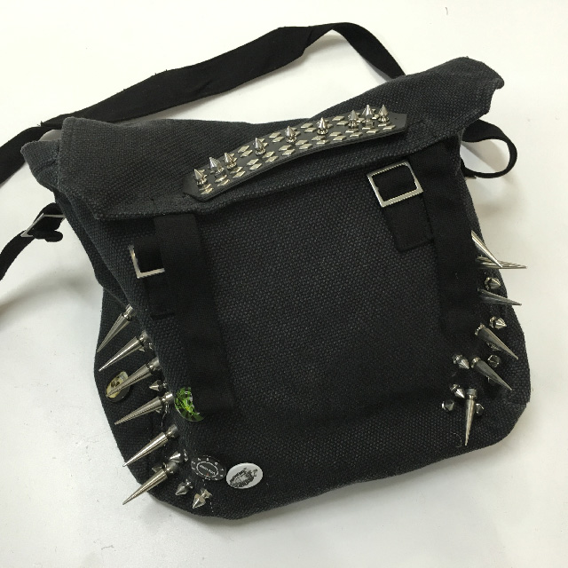 BAG, Army Surplus Shoulder Bag - Black Punk Style